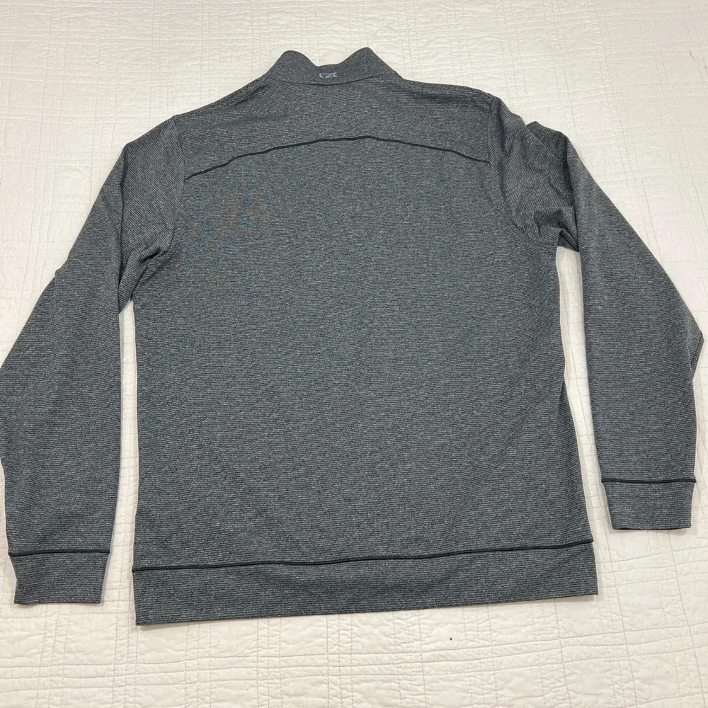 Cutter & Buck Pittsburgh Steelers Gray Quarter Zip Pullover Mens Large CB DryTec